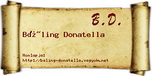 Báling Donatella névjegykártya